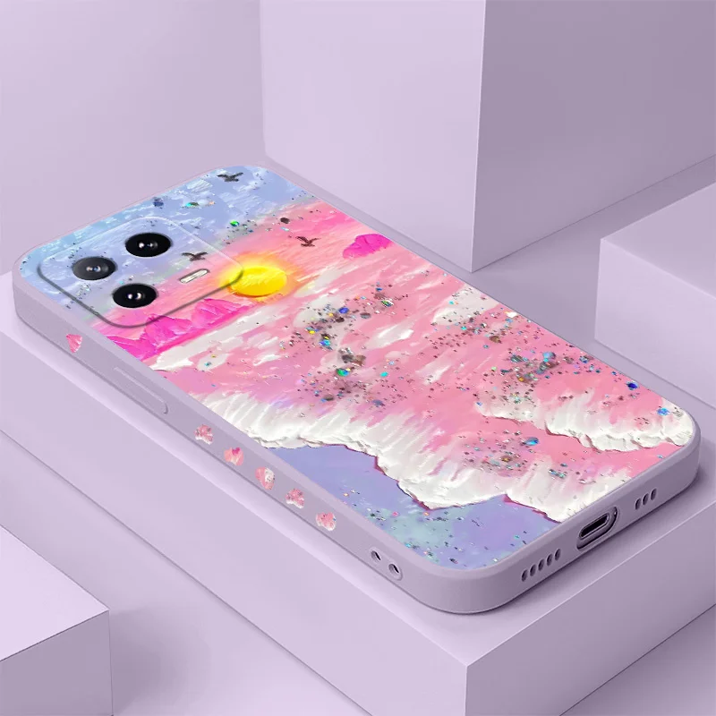 

Purple Beach Phone Case For Xiaomi Mi 15 14 14T 13 13T 12 12X 12T 12S 11 11T 10 10T 9 9T Pro Lite Liquid Silicone Cover
