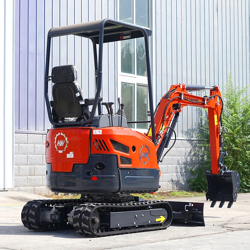 HW-23W Digger Machine Mini Excavator Kubota Engine Hydraulic Crawler Excavators Mini Bagger Farm Gardening Work Tools Custom