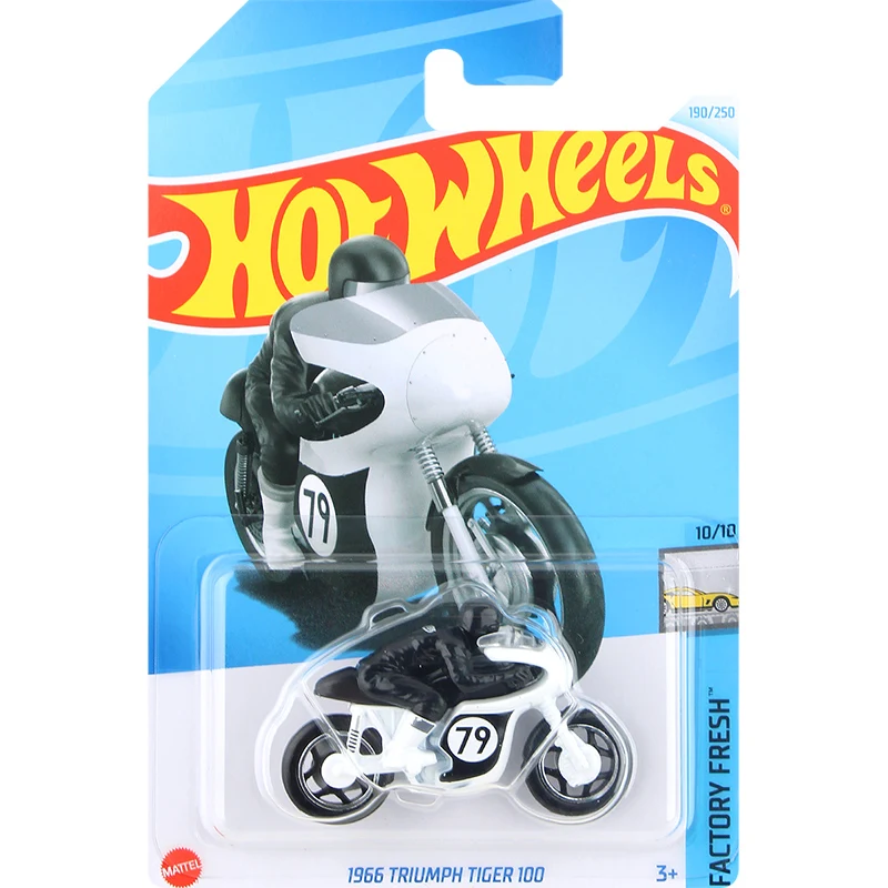 Hot Wheels Motorcycle 1966 Triumph Tiger 100 Honda C8750 Cafe Honda Super Cub Custom Ducati DesertX BMW R 1/64 Car Toy C4982