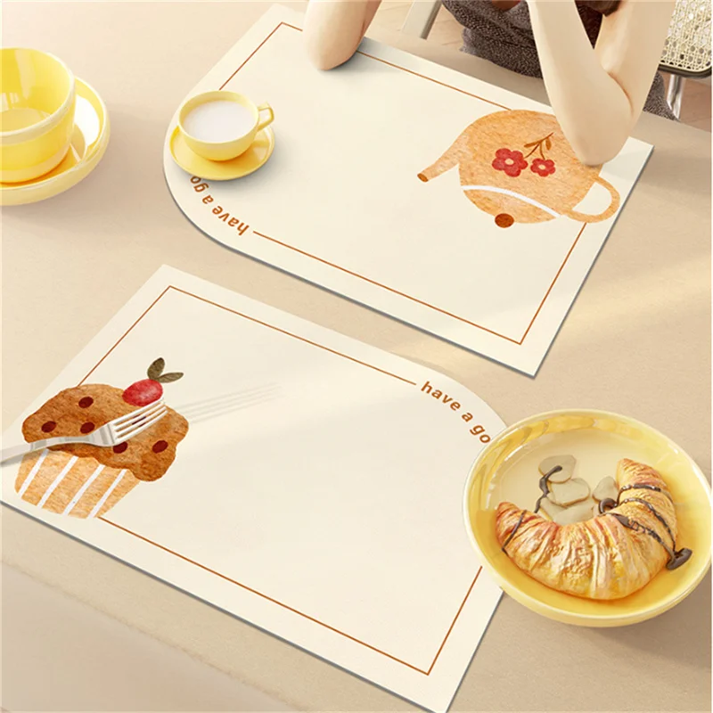 

1PCS 30x45CM Heat Resistant PU Placemat Waterproof Oilproof Dinner Table Plate Mat for Kitchen