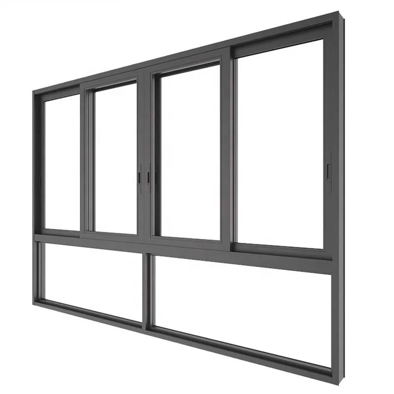 Commercial Grade Storefront Soundproof Thermal Break Large Tempered Glass Window Frame Door for Shopping Malls Apartment