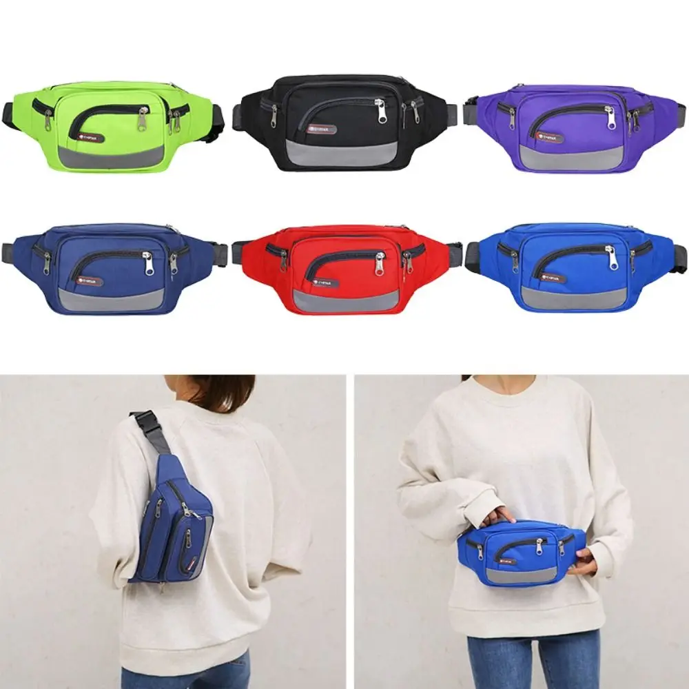 

Женские водонепроницаемые поясные сумки, модная износостойкая нагрудная сумка большой вместимости, многослойная поясная сумка на бедрах