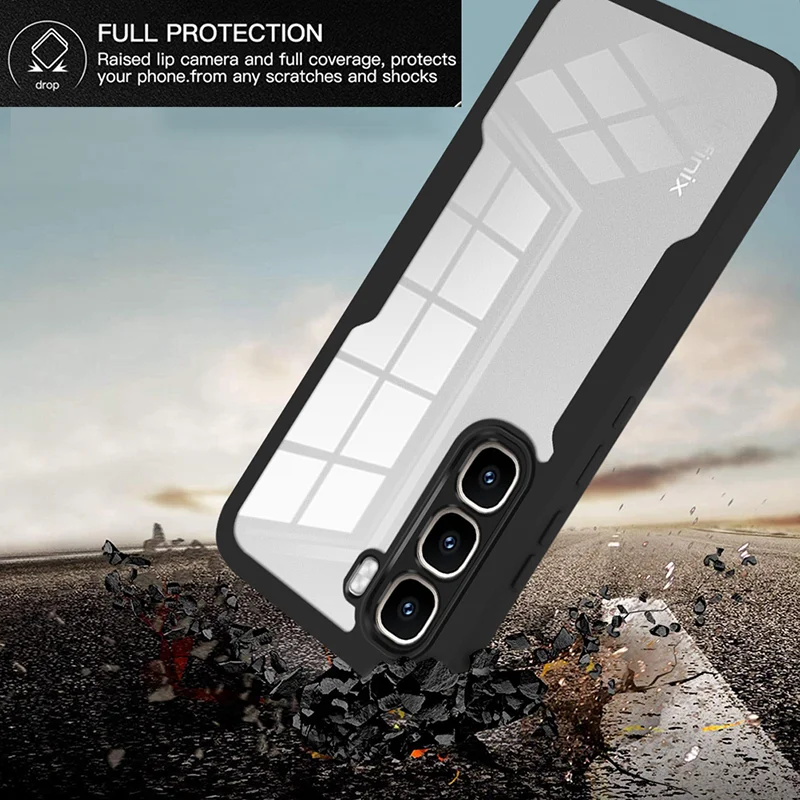 لهاتف انفينيكس هوت 60 مقاوم للصدمات 360 ° حافظة هاتف شفافة مزدوجة الجوانب لهاتف Infinix Hot 60 Pro Plus 60i حافظة حماية كاملة لشاشة العدسة