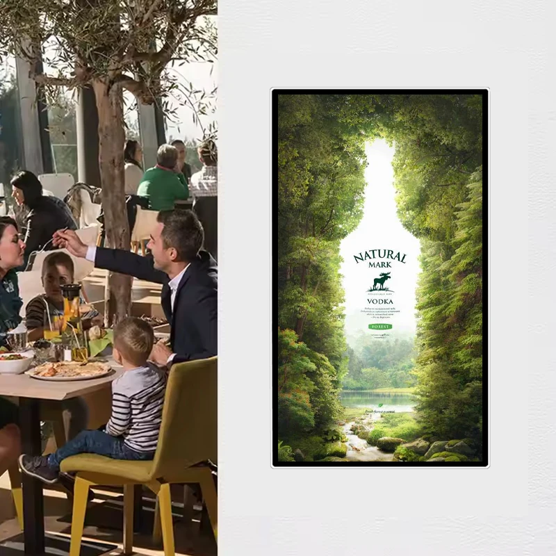 32, 43, 55, and 65 Inch Indoor Hanging Digital Signage LCD Menu Board Display Advertising Device。 Window, Ceiling Wall Mounting