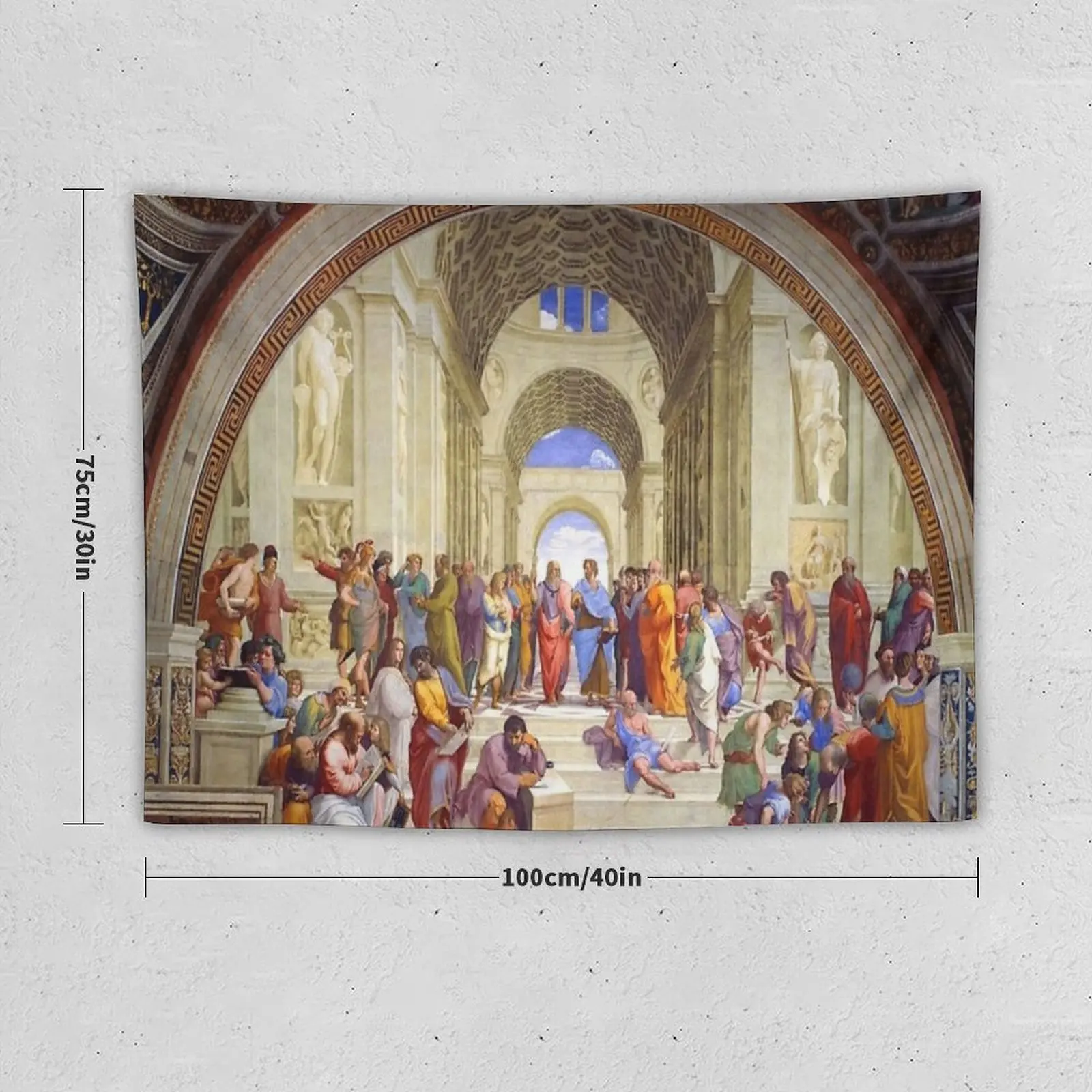 Raphael The School of Athens, from the Stanza della Segnatura Tapestry Luxury Living Room Decoration Room Decorations Tapestry