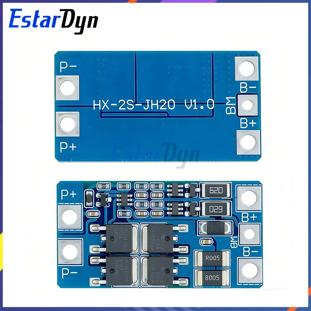 HX-2S-JH20 BMS 2S 10A 7.4V 18650 Lithium Battery Protection Board 8.4V Balanced Function Overcharged Protection