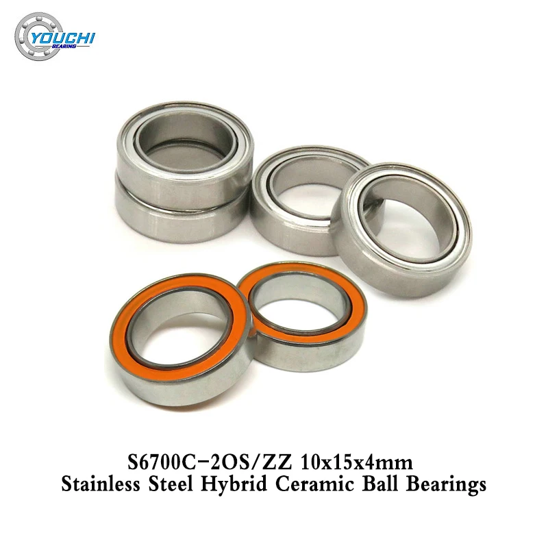 

10Pcs S6700ZZ 10x15x4 mm Hybrid Ceramic Bearing s61700 S6700C S6700 6700 2RS 10*15*4 mm Ceramic Ball Reel Bearing 61701ZZ