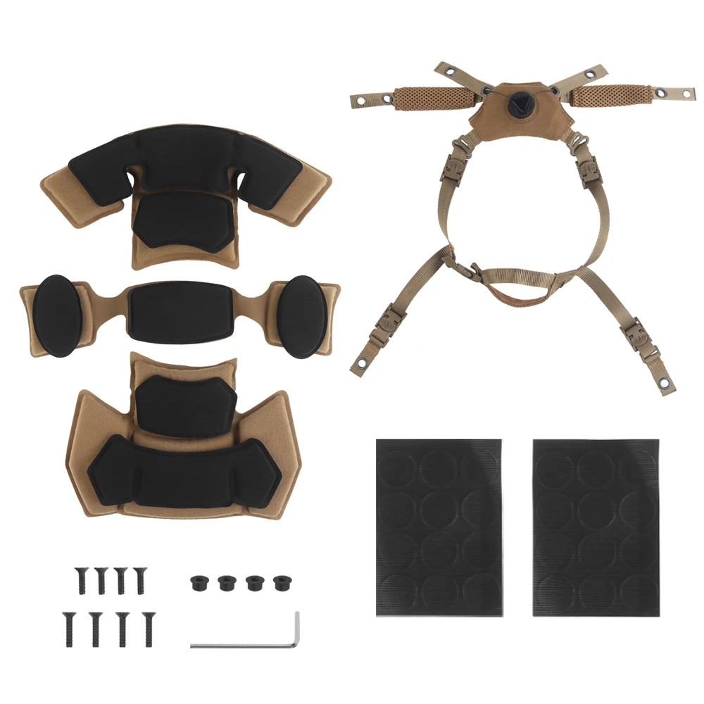 

Team Wendy Helmet 3.0 Suspension System Protective Pads Chin Strap Adjustable Hunting FAST Airsoft Paintball Helmet Accessories
