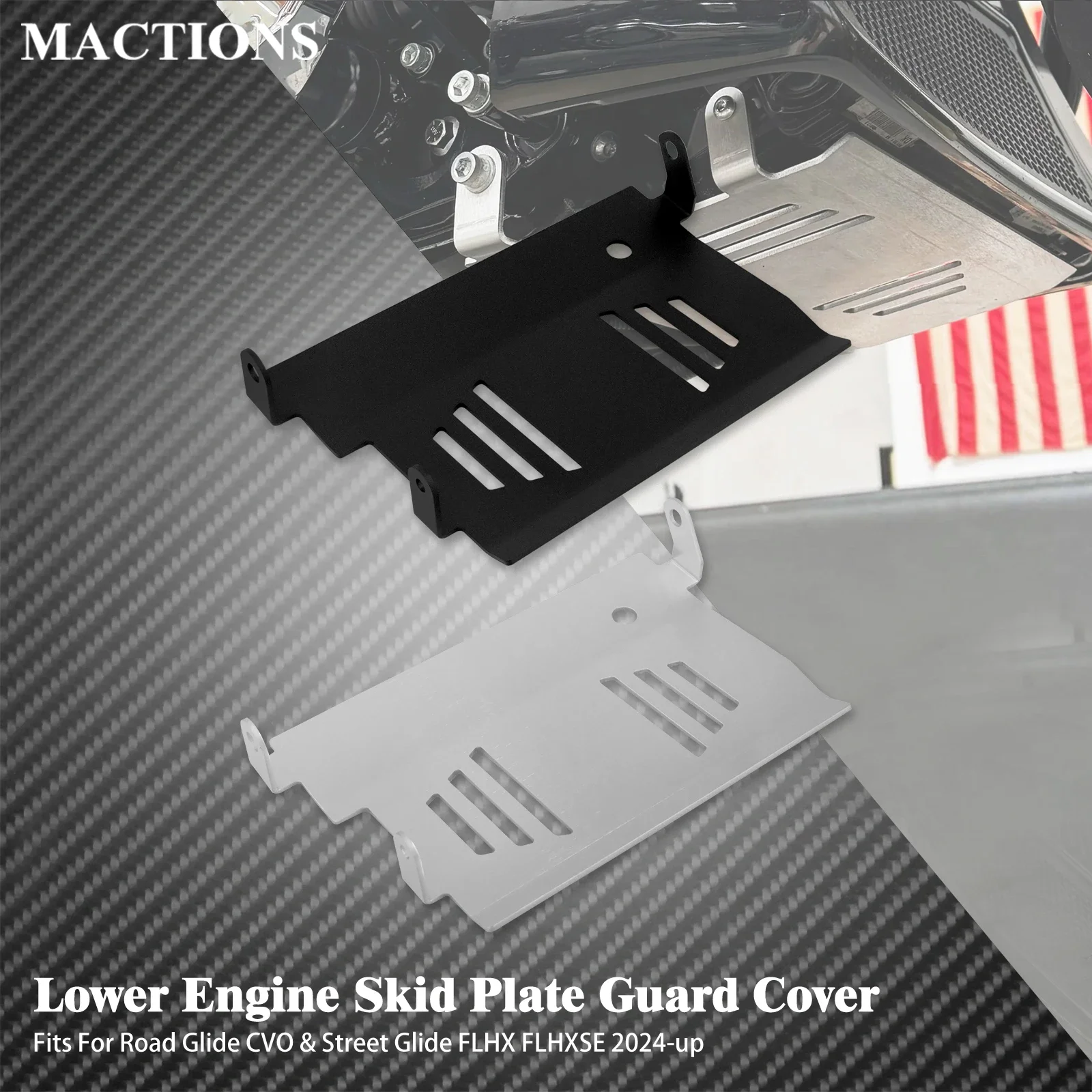 

Motorcycle Lower Engine Chassis Protector Cover Skid Plate For Harley Touring Road Street Glide Special CVO FLHXSE 2024
