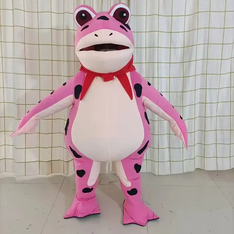 

Simbk Inflatable Frog Costume for Kids Performance Clothes for Adult Walking Toad Gas Model Funny Decorations