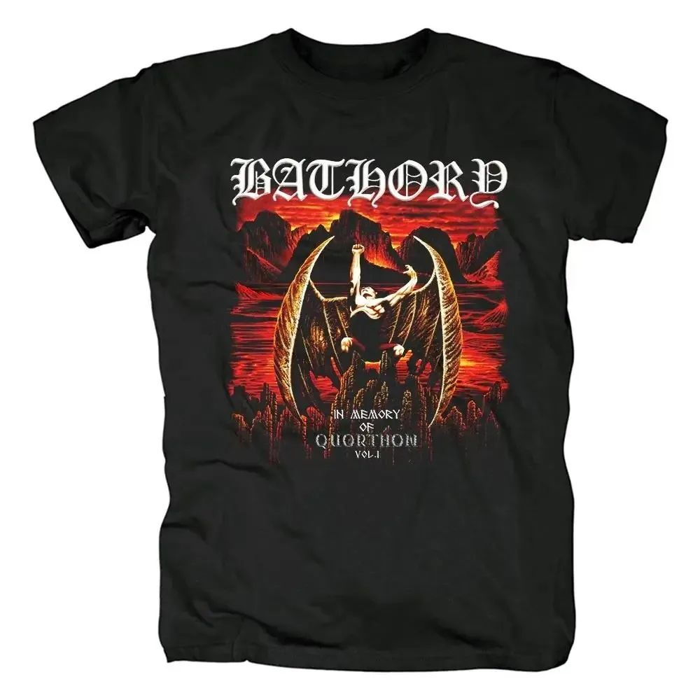 Pure Cotton Women's Bathory Black Metal Venom Casual Fashion Hip-hop Street Clothing Short Sleeved T-shirt