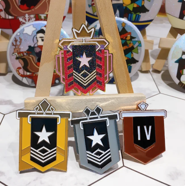 

Tom Clancy's Rainbow Six Siege Metal Brooch Pink button pin gift for Christmas fans in stock