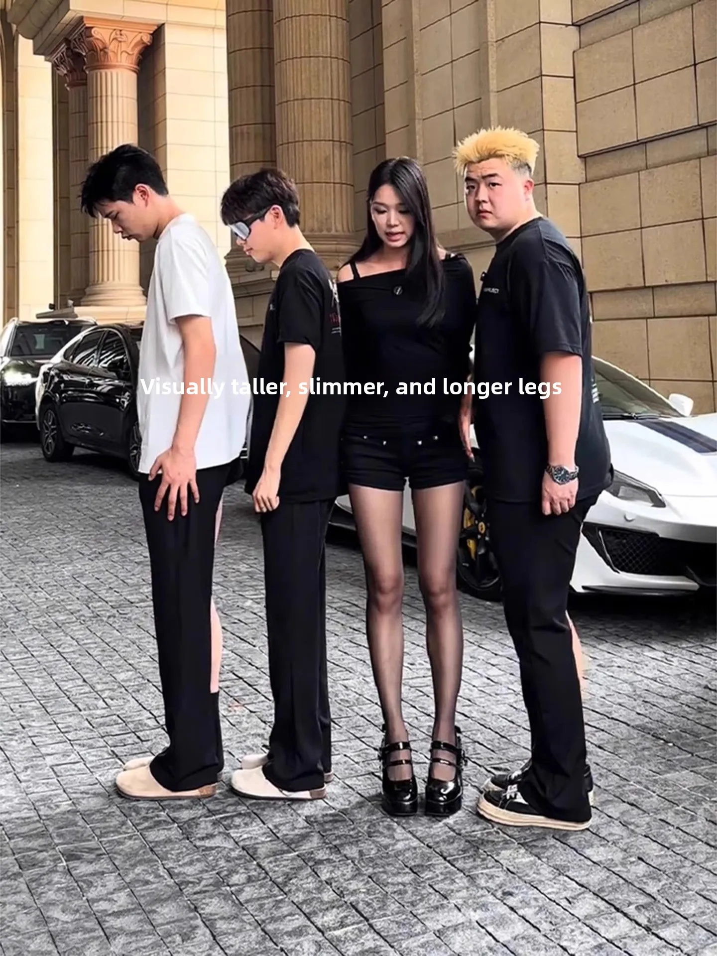 بنطلون رجالي مستقيم الساق من الحرير الأسود الجليدي صيفي رقيق ونحيف طويل واسع من القطن والبوليستر