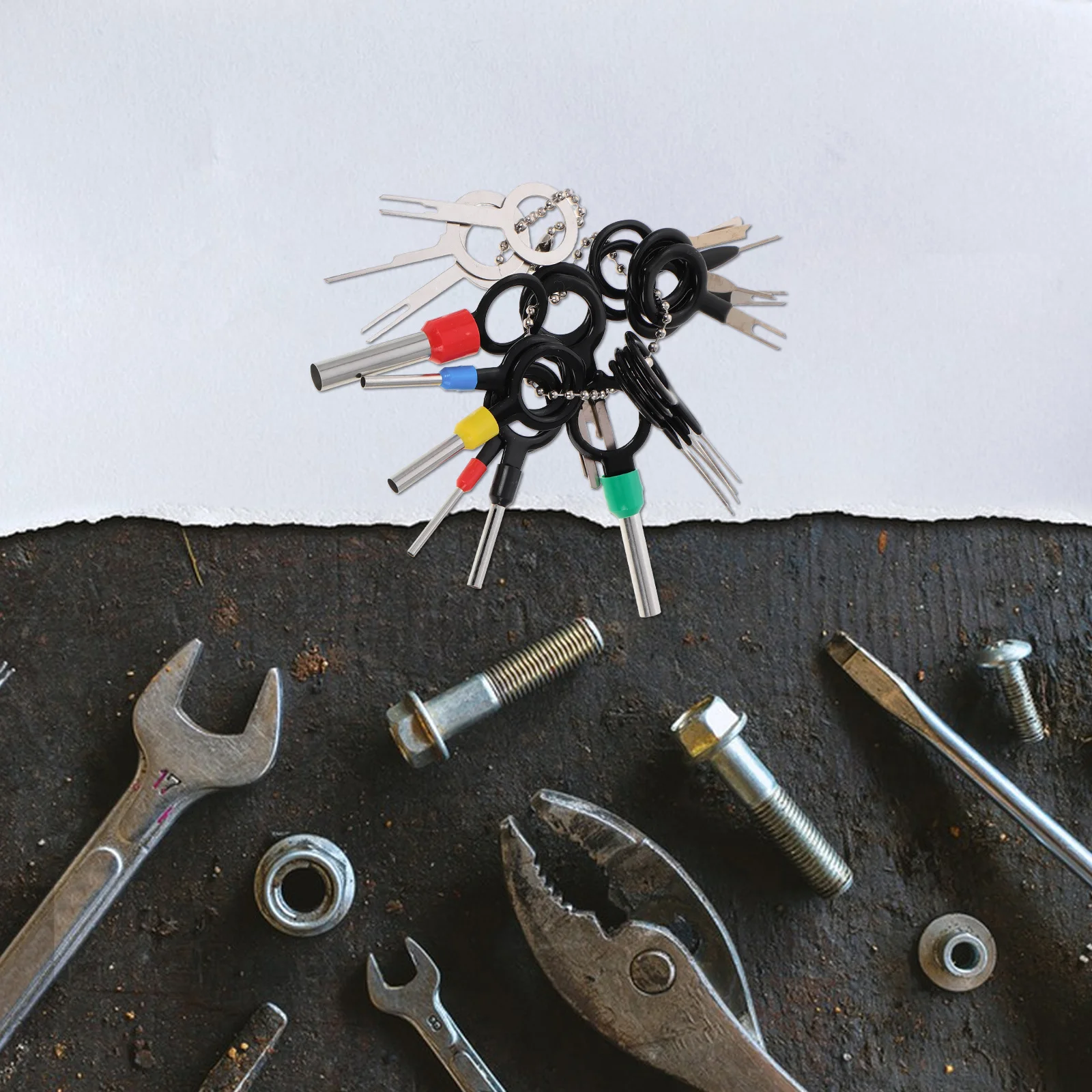 

21Pcs Terminal Removal Tool Automotive Electrical Pin Extractor Kit Connector Depinning Tool Wire Harness Repair Instrument