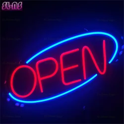 OPEN Neon Sign Light Big LED Neon Lamp Bedroom Home Party Wall Decor Commercial Lighting Colorful Tube Club KTV Night Light OPE