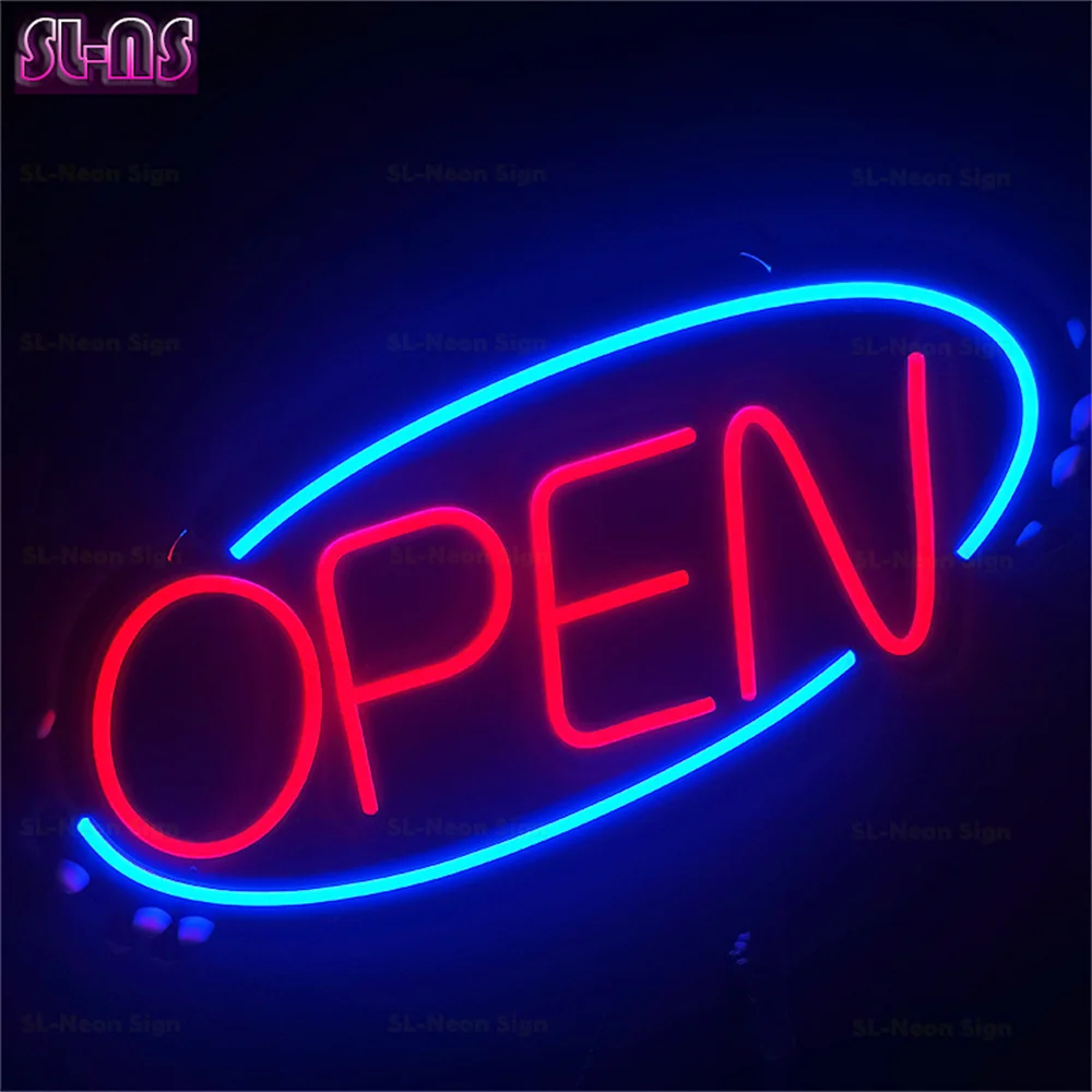 open neon sign light grande led neon lamp quarto home party wall decor iluminacao comercial tubo colorido clube ktv night ope 01