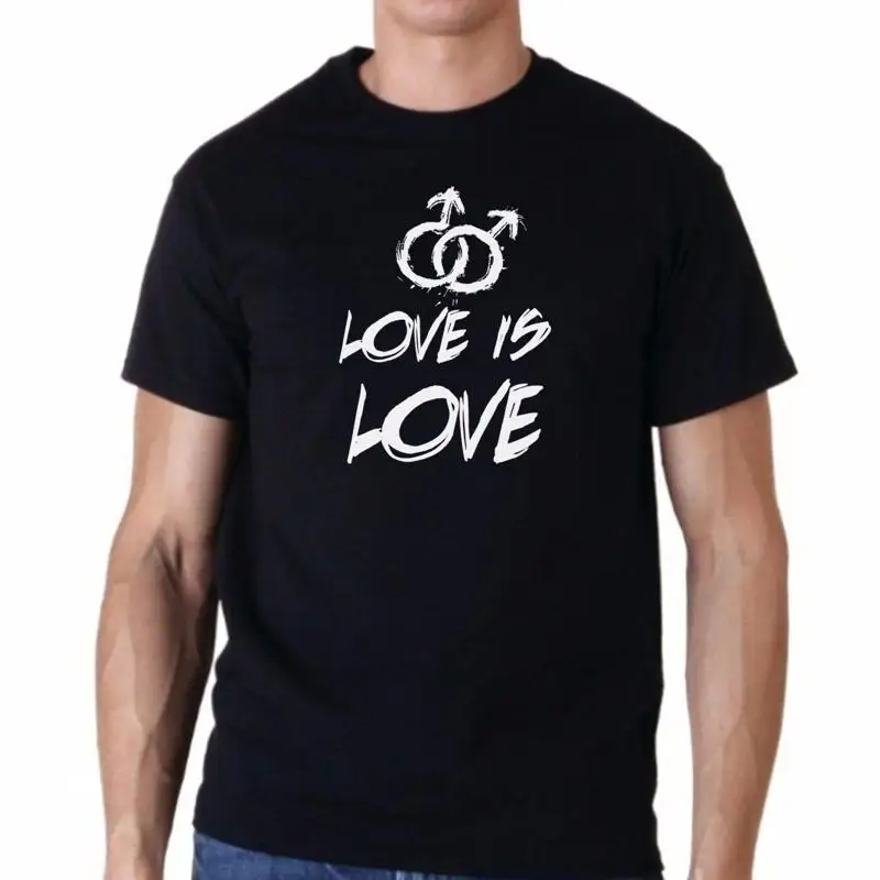 

Men's Love Is T Shirt Lesbian Gay Bisexual Trans LGBT Month Tolerance