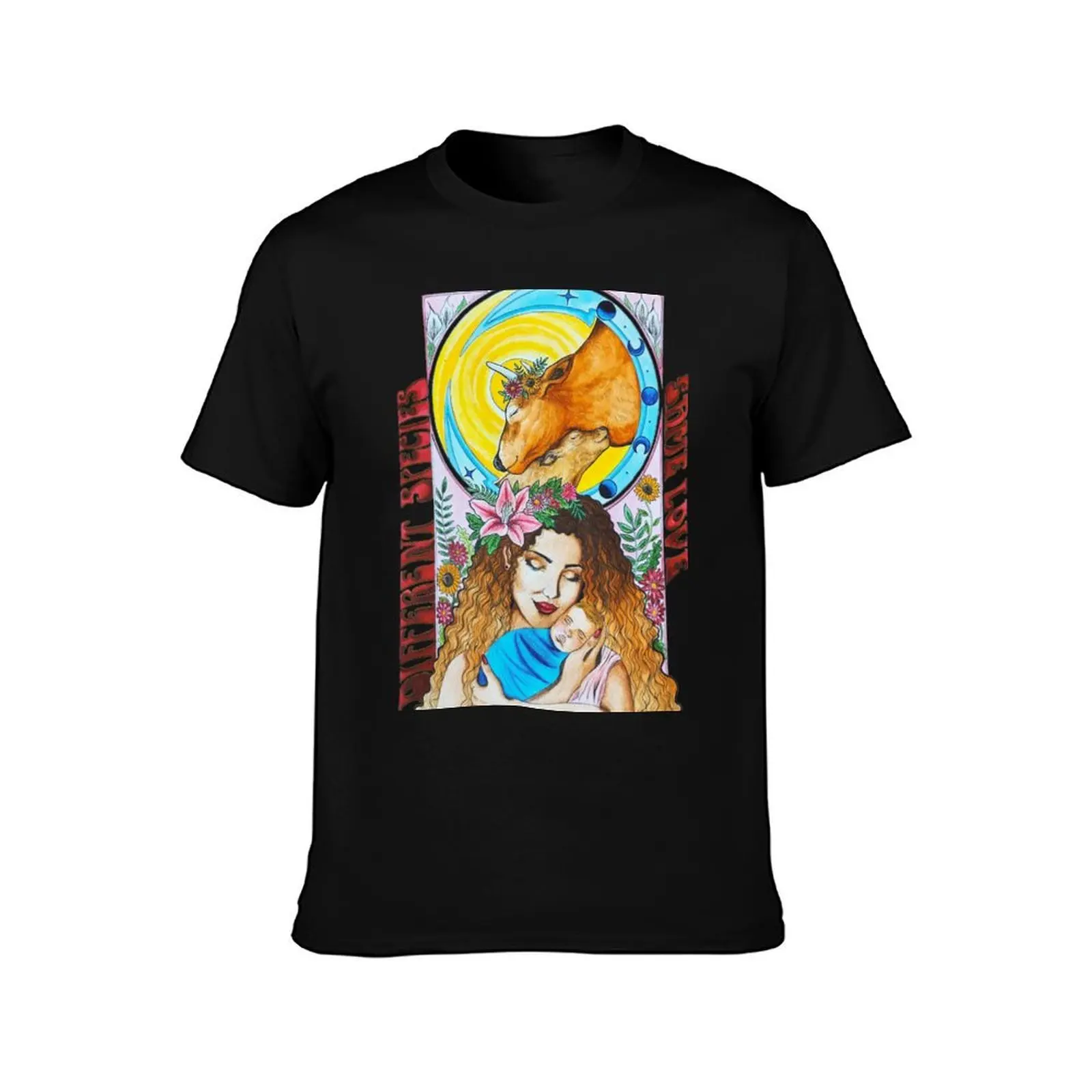 Same love, different species. T-Shirt, Summer Casual Cotton Tee, Oversized Streetwear Tops, Vintage Graphic Print, 100% Cotton