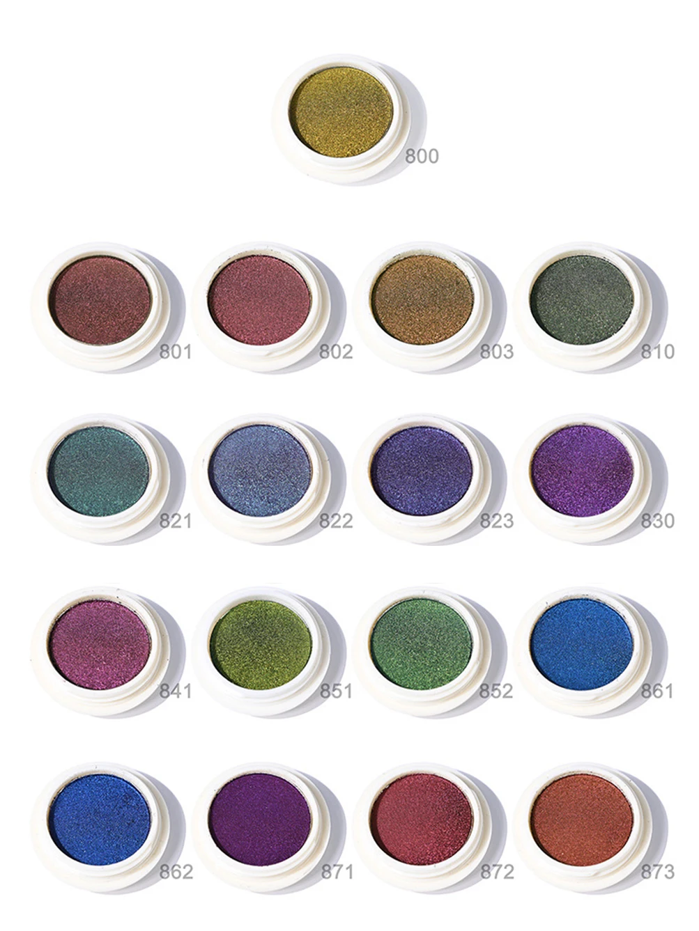 Private Label Chameleon Eyeshadow Niestandardowe logo Wysoka pigmentacja Shimmer Matte Wodoodporna, długotrwała biała tubka Makijaż Hurtownia