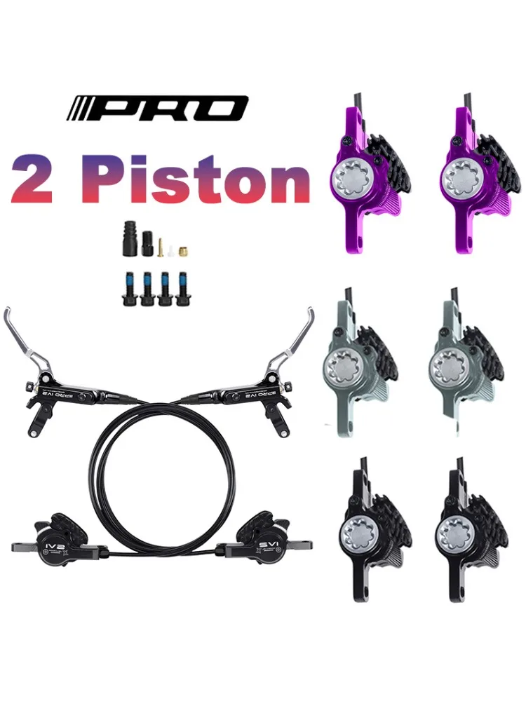 AliExpress BUCKLOS 2 Piston MTB Brakes IV2 Bike Hydraulic Brakes Set CNC Disc Brake Sets Oil Pressure Brake Caliper/Lever 160mm Disc Brake Rotors