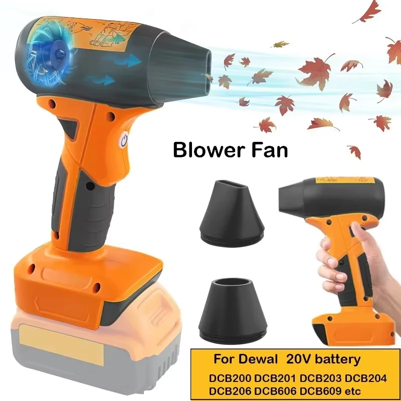 For Dewlt 18-20V Battery Blower Fan 130000RPM Cordless Blower Portable Handheld Turbo Jet Fan Blowers For DCB200 DCB201 DCB203
