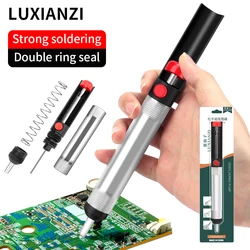 LUXIANZI Aluminum Suction Tin Desoldering Pump Desolder Hand Welding Tools Removal Vacuum Powerful Soldering Sucker Pen