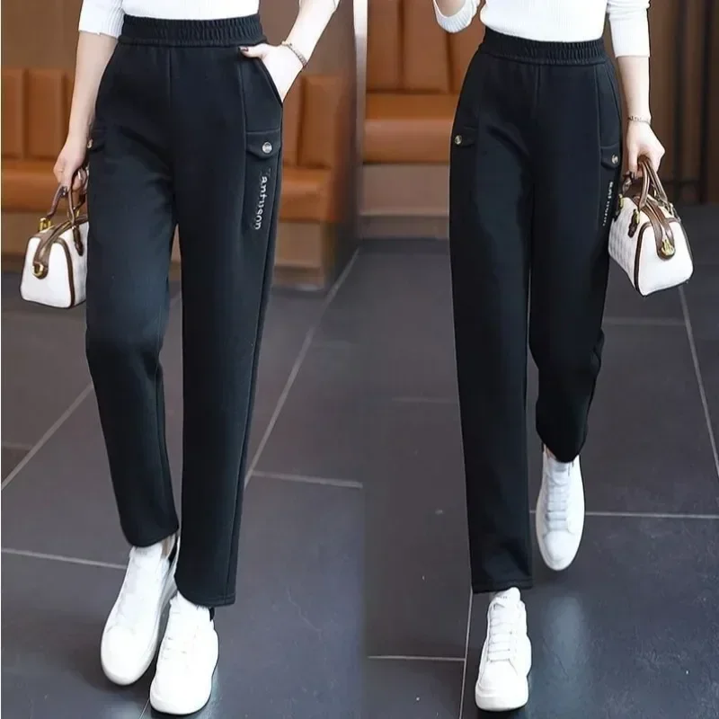 

Autumn Winter Women's Pants High Waist Baggy Female Trousers Loose One Size G Harajuku Xxl Classic All Medium Korean Fashion 90s
