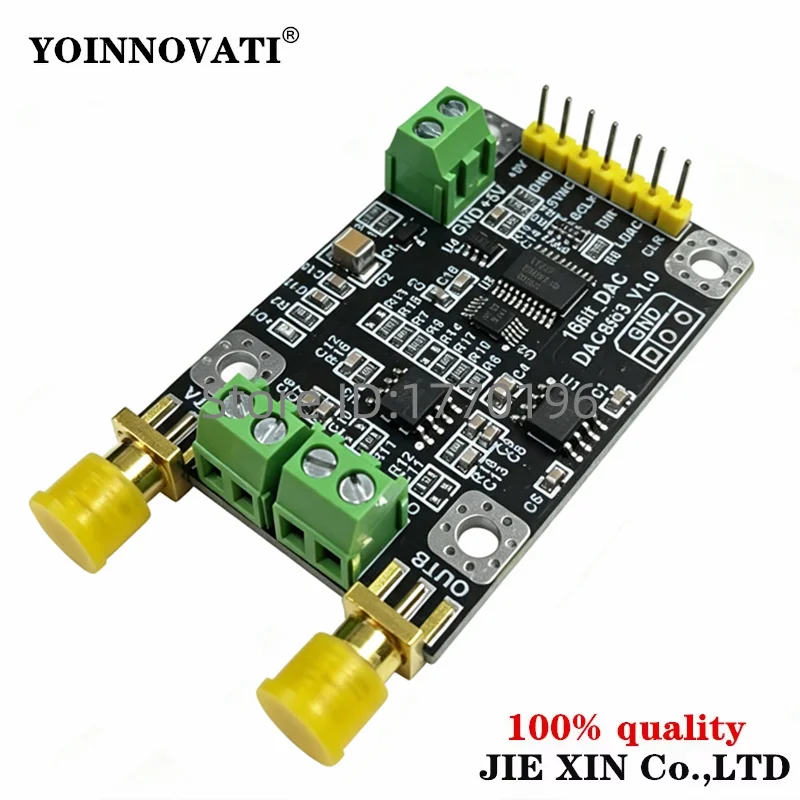 DAC8563 Dual Channel 16-Bit DAC Module, High Precision ±5V Adjustable Output for Data Acquisition
