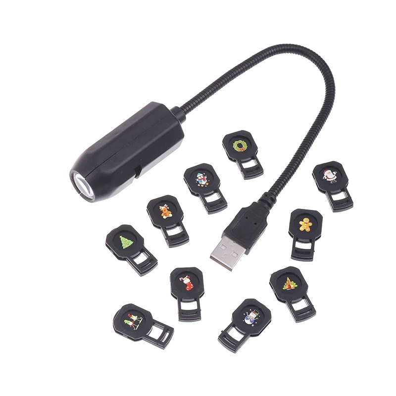 ضوء ليلي يعمل بمنفذ USB 5 فولت - أنماط جمجمة وشبح قابلة للتحويل لأجواء الهالوين وعيد الميلاد