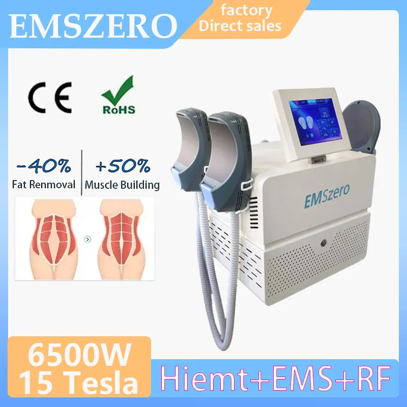 15 Tesla EMS Body Fat Burning Muscle Stimulator 6500W 200Hz EMSZERO RF Weight Loss and Slimming Machine Non Invasive