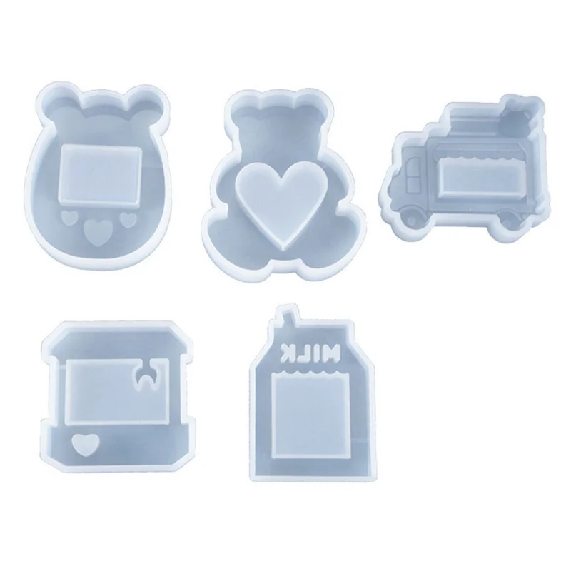 

A69G-Silicone Mold Type 5-Piece Set Interior DIY Handmade Pendant Keychain