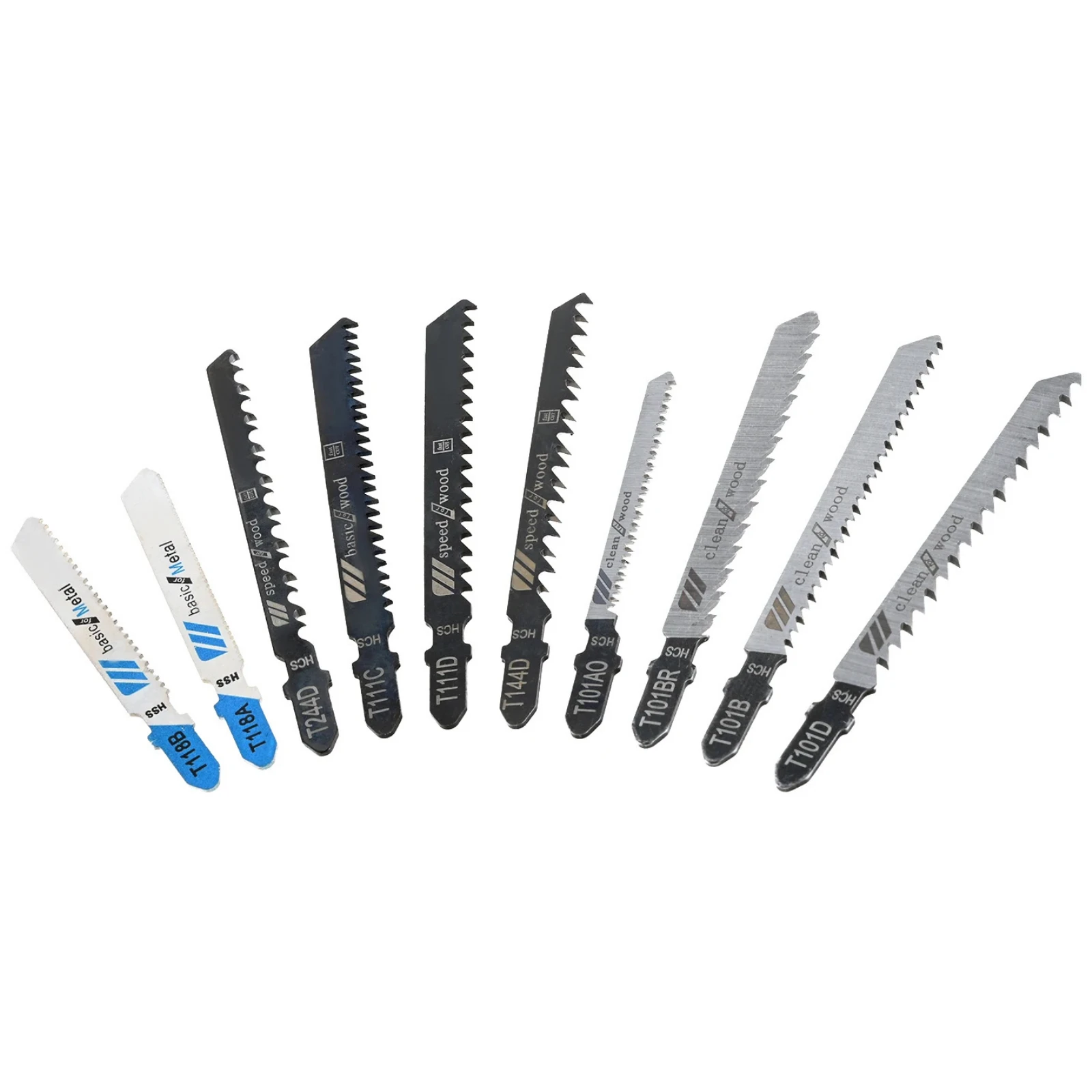 52Pcs T Shank Jigsaw Blades Set for Wood Plastic Metal Cutting Tool T118A T118B T101AO T101B T101BR T101D T111C T11D T144D T244D