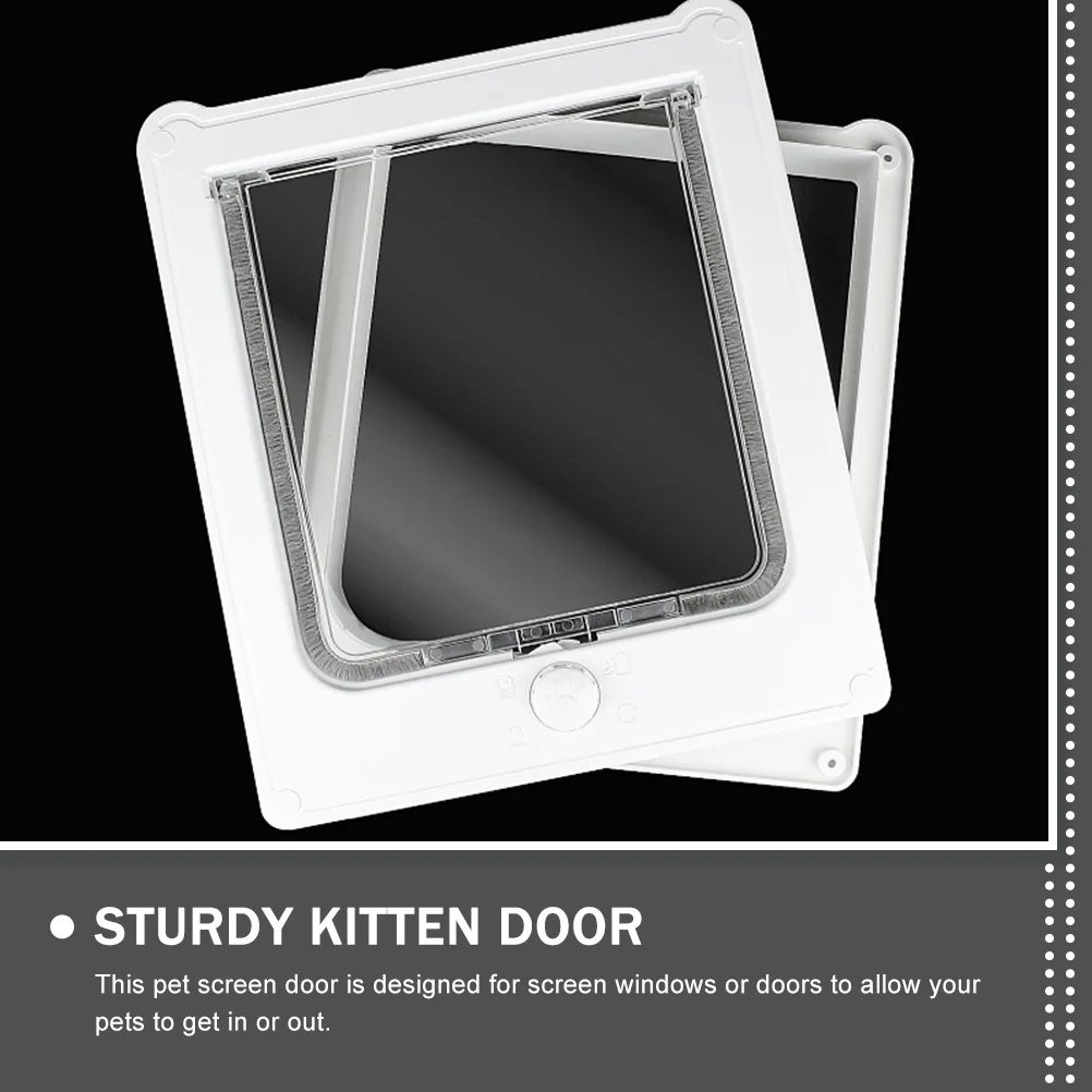 Pet Door Low Temperature Resistance Room Cat Household White Visible Kitten Abs Sturdy