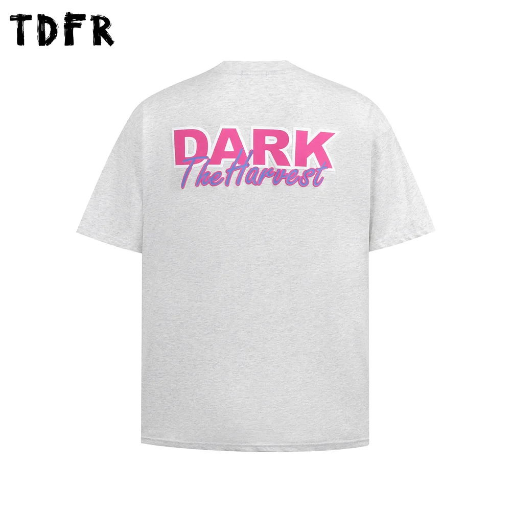 

back Printed Short Sleeve T-shirt Mens Simple Letter Summer Streetwear LooseCrew Neck Cotton Half-Sleeve Tee Men