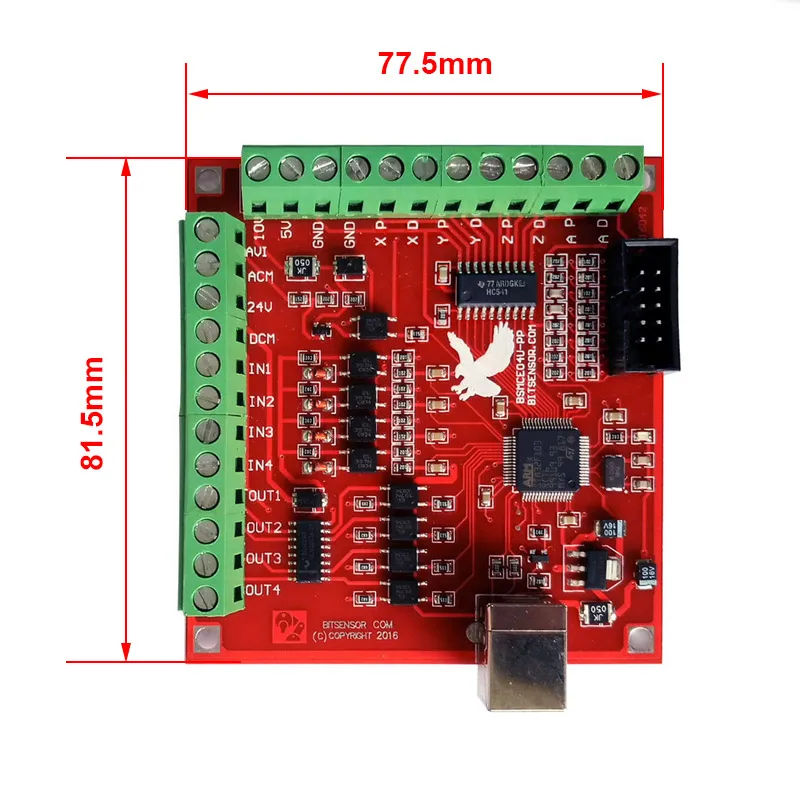 Mach3 100k tarjeta de Control de movimiento de 4 ejes + MPG de 4 ejes para carpintería, Kit de mecanizado CNC, tarjeta de Control CNC, interfaz USB