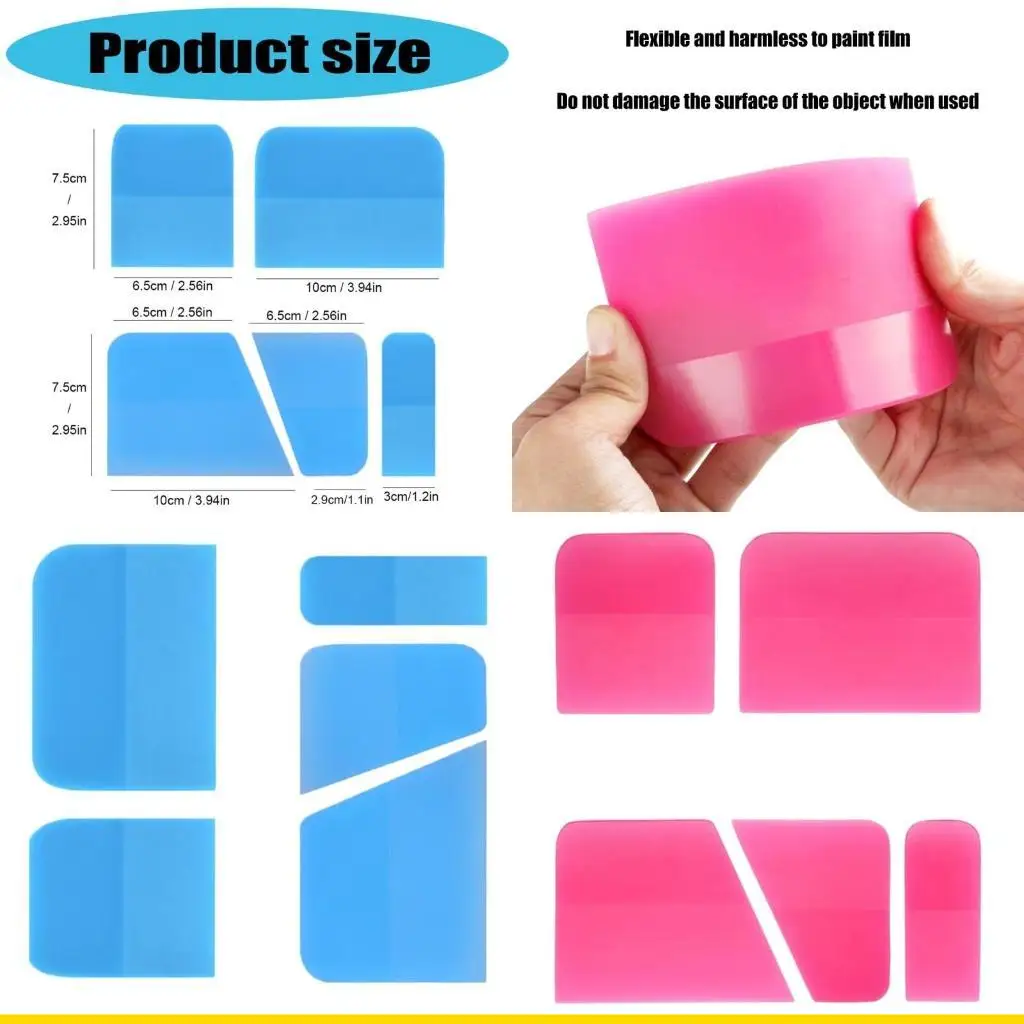 

SZCH Professional Hibleble Squeege Scraper Tool для автомобильной пленки обеспечивает бесплатную отделку и царапины.