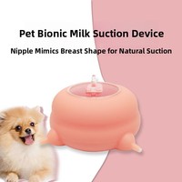 Bionic Silicone Pet Feeding Device Automatic Kitten Feeder Three/M Four-Mouth Anti-Choking Dog And Cat Utensils White/Pink