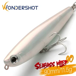 Wondershot D02 Sparrow 90mm 11.5g Fishing Lures Pencil Topwater Artificial Plastic Hard Bait Minnow Floating Wobblers Seabass