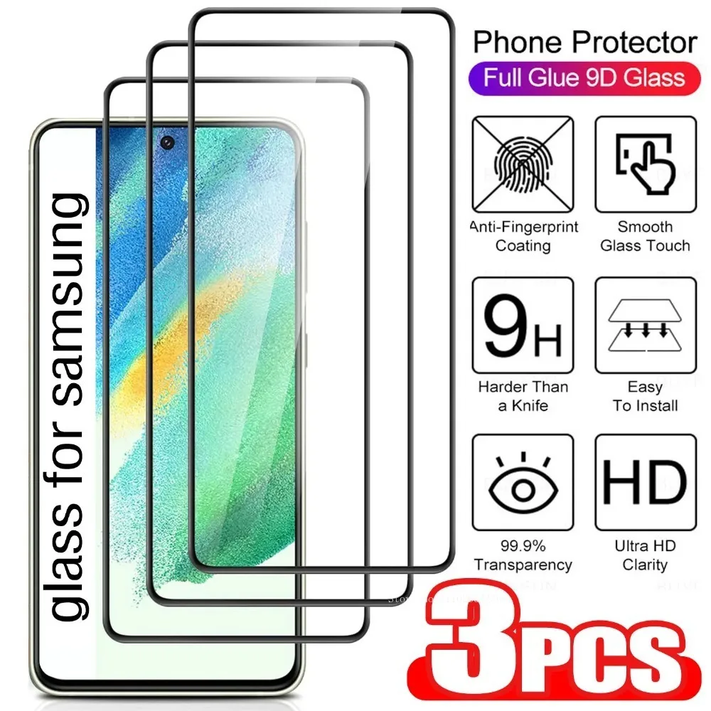 

3PCS Tempered Glass A03 A13 A23 4G A33 5G A53 A73 A04 E A24 A54 Screen Protector For Samsung M02 M12 M22 M32 M52 M62