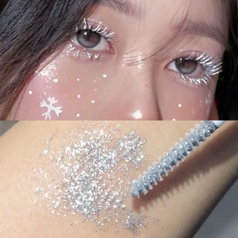 Diamond Glitter Mascara Fast Dry Waterproof Eyelashes Extension Makeup Long Lasting Curling Lengthens Shiny Eye Lash Cosmetics