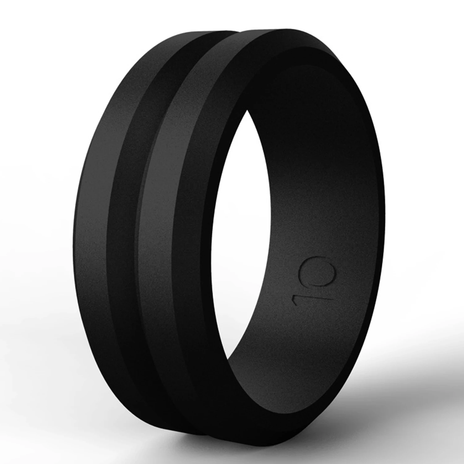 1pc 8mm New Sports Rings Hypoallergenic Mens Wedding Silicone Finger Ring Gift For Men 7-11 Size Outdoor Running Jewelry image 5
