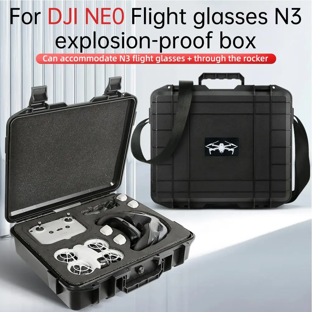 For DJI Neo N3 Flight Goggles Explosion Proof Case Compression-resistant Drop-proof And Shock-absorbing Portable Storage Box