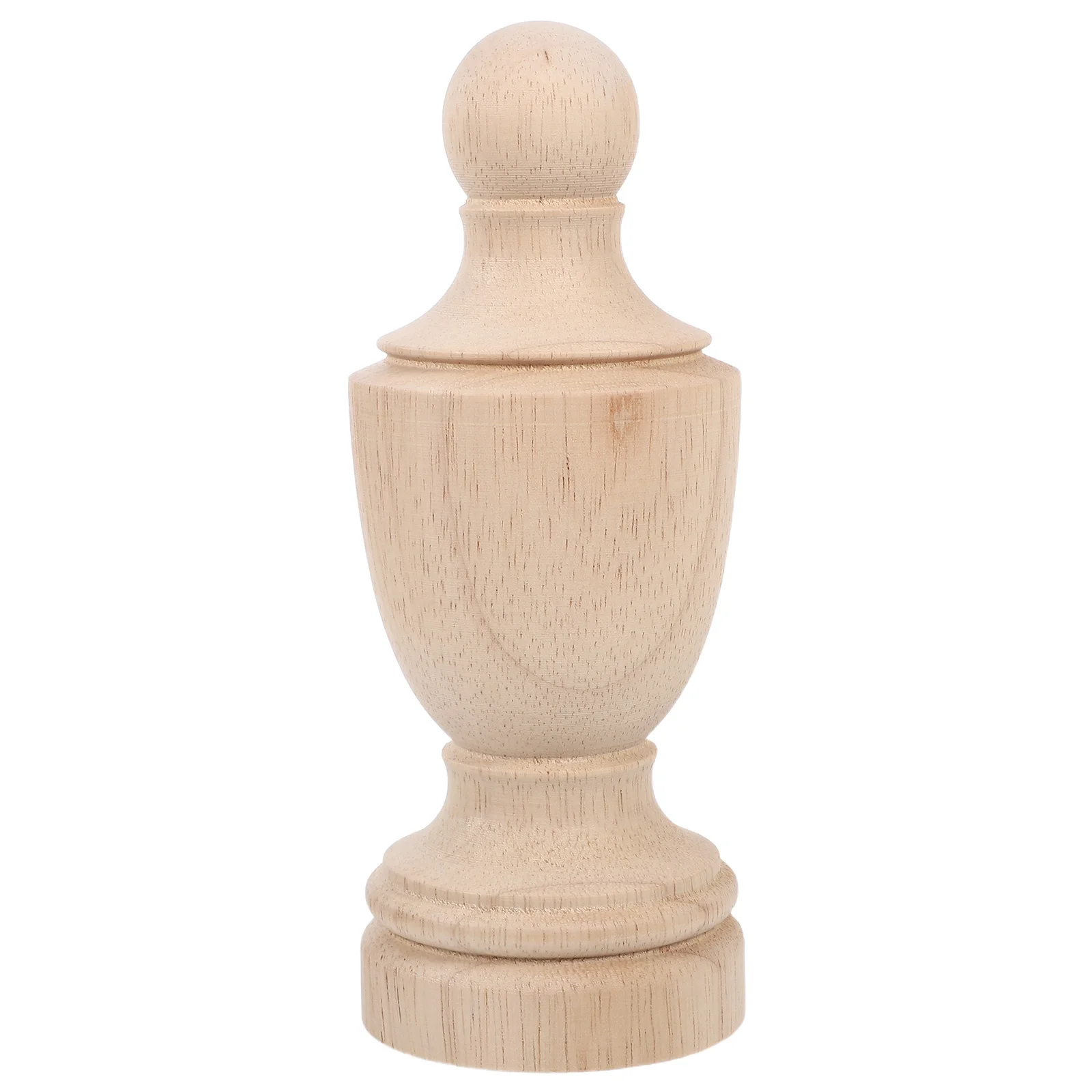 

Wood Carved Column Ornament Unfinished Wood Finial For Diy Crafts Bed Post Curtain Rod Staircase Spindles Home Decor Party