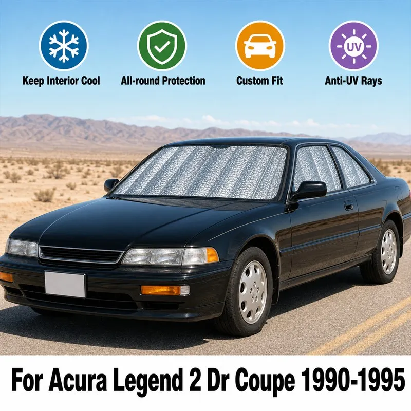 For Acura Legend 2 Dr Coupe 1990-1995 Full Set Car Window Sunshades UV Block Privacy Heat Insulated Foldable Car Curtain