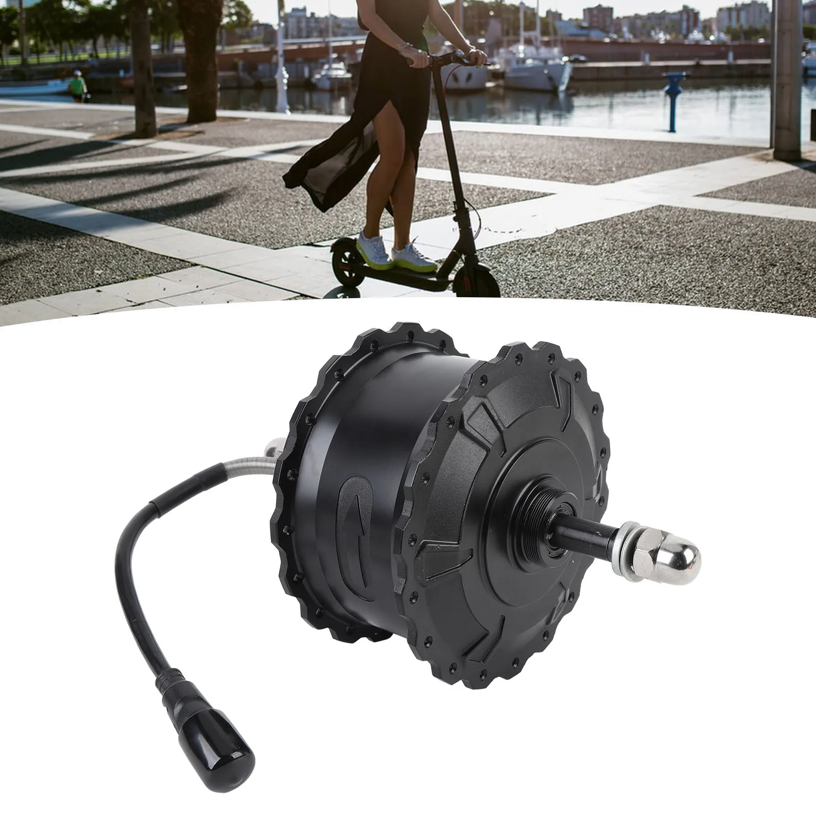 

Electric Bike Hub Motor Aluminum Alloy 11 Adapter Cable 1000W IP65 Rain Proof 50 To 55km/h Bike Hub Motor for Replacement