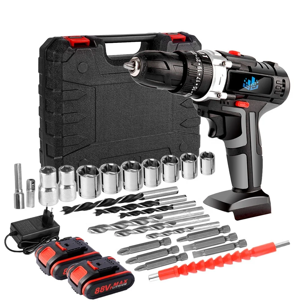 

20V Cordless Drill Electric Screwdriver Hand Drill Electric Tool Kit 25+3 Torque Household Power Tool Sets