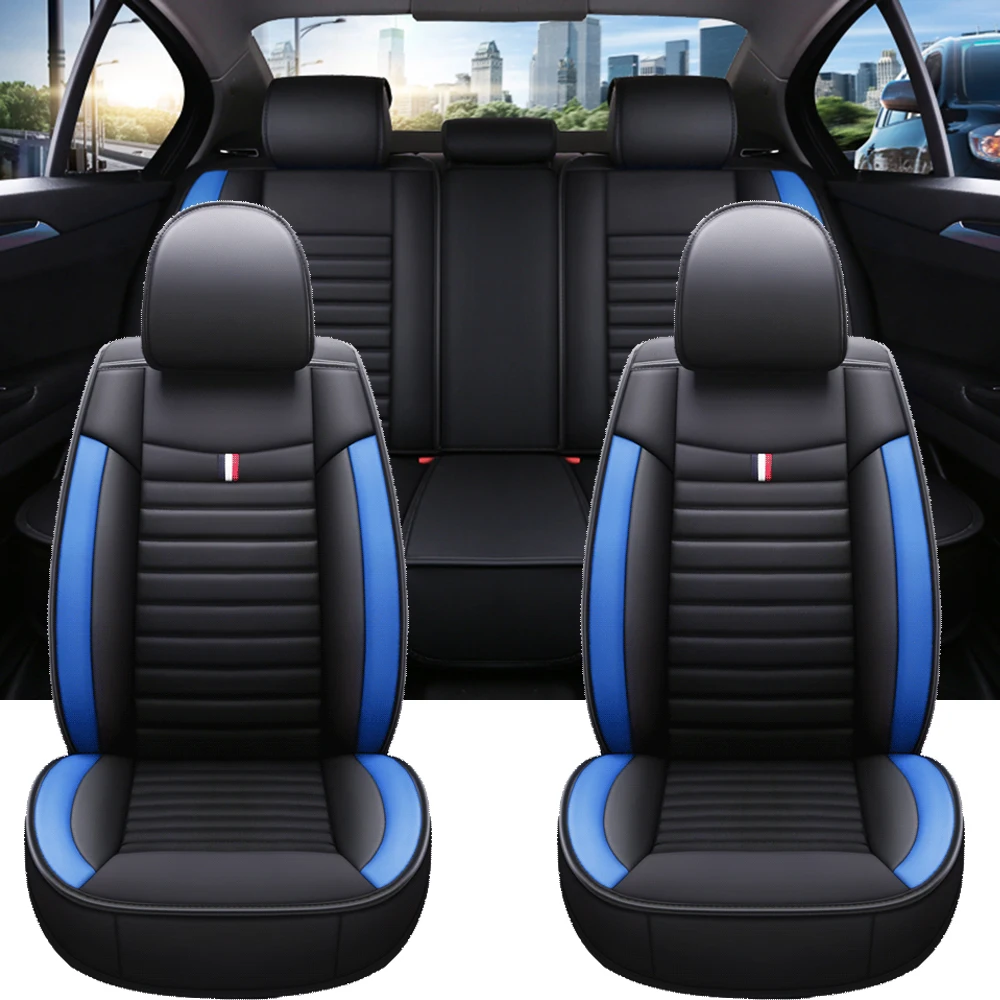 

Full Coverage Universal Style Pu Leather Car Seat Covers for Kia Sportage Hyundai I40 I30 Honda Fit Suzuki Ignis Car Accessories