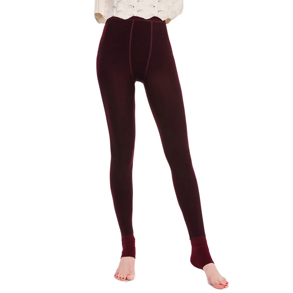 Damen-Perlen-Samt-Leggings mit Fleecefutter, dicke warme einteilige Thermohose für Herbst und Winter, dehnbare Damen-Unterhose. – Detail 32