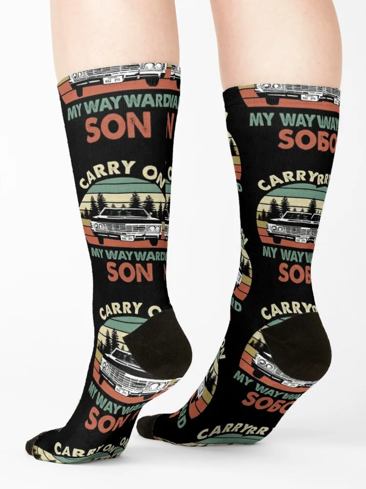 Supernatural Vintage Art Socks fashionable kawaii sports stockings custom Socks Girl Men's