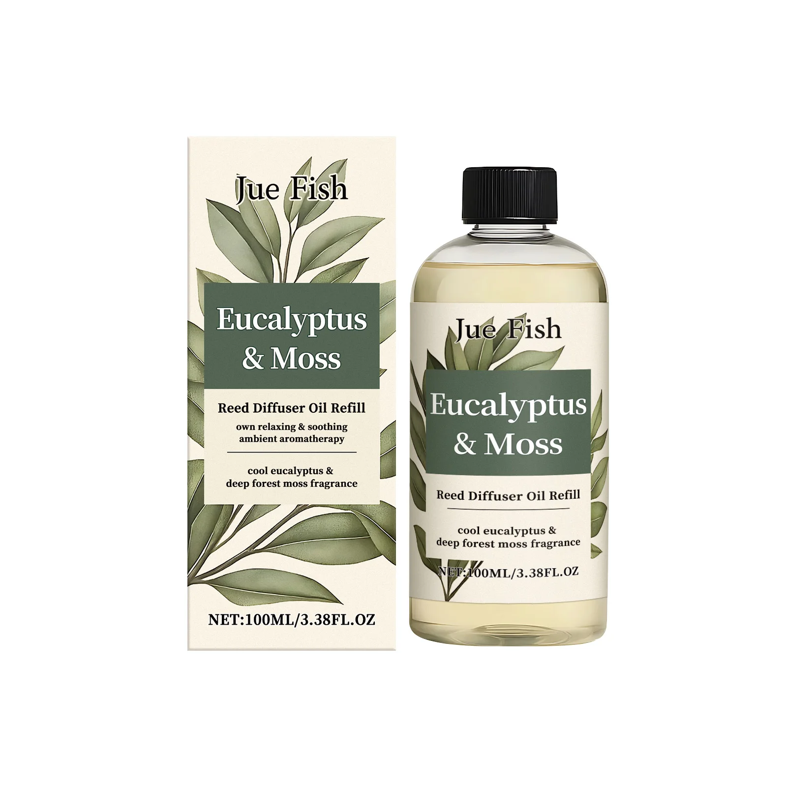 Eucalyptus and Moss Aromatherapy Essential Oil, Fresh Woody Scent, Subtle Elegant Home Air Freshener